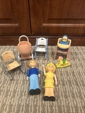 Usado, Cadeiras de bebê vintage Little Tikes família casa de bonecas cadeira alta móveis mãe pai comprar usado  Enviando para Brazil