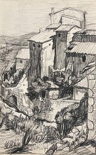 Schule Provencal Dorf De Provence Zeichnung Von 1918 Frankreich, usado comprar usado  Enviando para Brazil