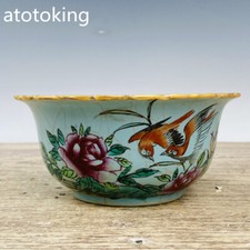 6,2" China porcelana antiga forno Ru pintado à mão dourado mais tigela colorida, usado comprar usado  Enviando para Brazil