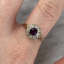 Amethyst diamond round for sale  UK