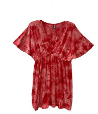 Usado, Blusa Lock and Love Feminina Extra Grande Extra Grande Estilo Kimono Gravata Manga Curta Decote V Profundo comprar usado  Enviando para Brazil