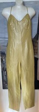 Macacão de couro vintage formato Y2K Fx Newport News motociclista catsuit dourado tamanho 12 M/G, usado comprar usado  Enviando para Brazil