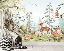 Usado, Fototapete Kinderzimmer Wald Tiere Kindertapete Kinder VLIES TAPETE BÄUME comprar usado  Enviando para Brazil