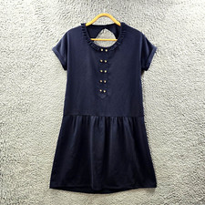 Vestido feminino Dotti linha A tamanho 8 azul marinho manga curta recortado nas costas comprar usado  Enviando para Brazil
