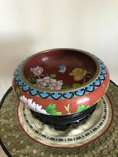 CLOISONNE COUPE BOL VASE POT BRONZE EMAUX CHINE CHINOIS ASIATIQUE JAPON ORIENT comprar usado  Enviando para Brazil
