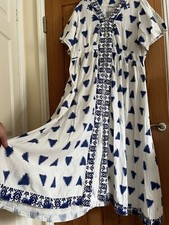 Monsoon white blue for sale  WELLINGBOROUGH