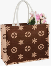 Jute travel tote for sale  Long Lane