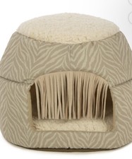 Cama de gato 2 em 1 SmartyKat com franjas favo de mel pop-up ou empurre para baixo caverna para gatos, usado comprar usado  Enviando para Brazil