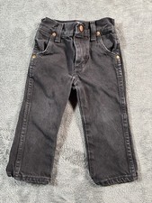 Jeans Wrangler Criança 2T Slim Preto Corte Cowboy 13MWZ Trabalho Brincar Western Country comprar usado  Enviando para Brazil