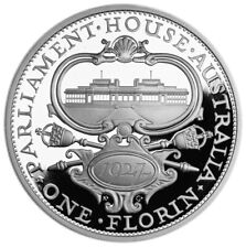 COOK ISLANDS 1 dólar 2011 prata 1 oz. À prova de 'Parlamento Australiano Florin 1927' comprar usado  Enviando para Brazil