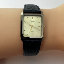 Orient FUERZA Japão Qz relógio C755B2-40 mostrador retangular dourado com pulseira Bambi #195A comprar usado  Enviando para Brazil