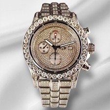Relógio masculino Breitling Super Avenger 48mm 20ct diamantes gelados aço A13370 comprar usado  Enviando para Brazil