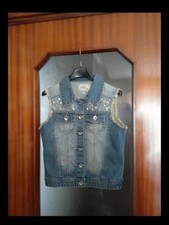 Gilet jeans blu usato  Barletta