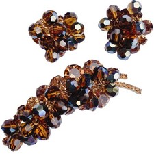 Antigo Conjunto de Brincos Broche Juliana Meio Século Cha Cha Tom Dourado Contas AB Cerveja Raiz comprar usado  Enviando para Brazil