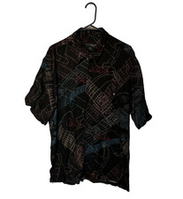 Camisa masculina Tori Richard XL preta Paul Reed Smith PRS guitarra havaiana acampamento praia comprar usado  Enviando para Brazil