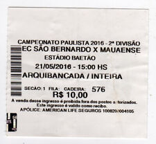 Ticket BRA Sao Bernardo - Mauaense Cadeira 21.05.2016, usado comprar usado  Enviando para Brazil