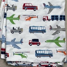 Tema de transporte de algodão orgânico folha plana completa carros avião infantil Pottery Barn comprar usado  Enviando para Brazil