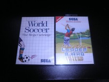sega master system - Lote com 2 pacotes de jogos - futebol mundial, tabuleiro líder de classe mundial comprar usado  Enviando para Brazil