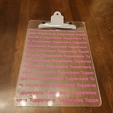 Tupperware Consultant acrílico transparente rosa logotipo prancheta festa escritório show comprar usado  Enviando para Brazil