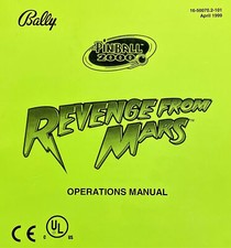 Bally Revenge From Mars Pinball 2000 máquina manual esquemas ORIGINAL comprar usado  Enviando para Brazil