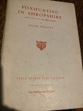 Ralph greaves foxhunting for sale  MUCH WENLOCK