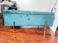 Velvet storage ottoman for sale  COTTINGHAM