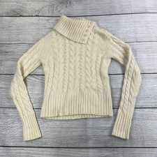 Suéter feminino Banana Republic assimétrico angorá tamanho médio malha cabo marfim comprar usado  Enviando para Brazil