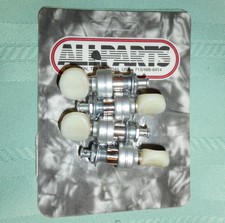 Afinadores planetários de ukulele Gotoh acabamento cromado branco com botões ovais brancos ~selado comprar usado  Enviando para Brazil