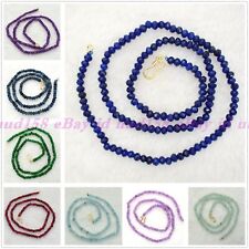 Lotes 2x4mm facetado sortido múltiplo colar de contas de pedras preciosas redondas 18"" comprar usado  Enviando para Brazil