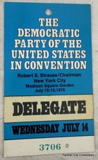Distintivo de delegado 1976 Presidente Jimmy Carter Convenção Nacional Democrata Nova York comprar usado  Enviando para Brazil