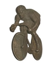 Estatueta antiga de bronze antiga de bicicleta de ciclismo em relevo elevado comprar usado  Enviando para Brazil