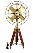 Ventilador de chão antigo estilo elétrico vintage com tripé de madeira suporte Deco, usado comprar usado  Enviando para Brazil