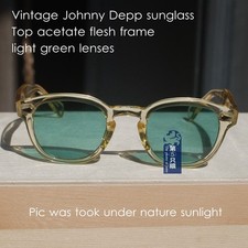 Óculos de sol vintage Johnny Depp masculino armação amarela lente verde claro UV400 unissex comprar usado Óculos de sol vintage Johnny Depp masculino armação amarela lente verde claro UV400 unissex comprar usado  Enviando para Brazil