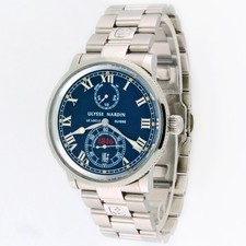 Ulysse Nardin Marine cronômetro 1846 relógio pulseira azul SS 263-22 38mm com papel comprar usado  Enviando para Brazil
