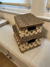 Wicker boxes lids for sale  LONDON