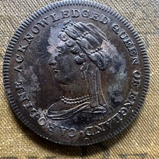 1820 Queen Caroline Reconhecido MILÃO-PLOT BLASTED. Bronze raro By Justice, usado comprar usado  Enviando para Brazil