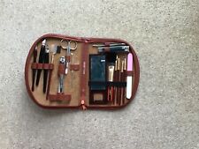 Manicure set leather for sale  CHIPPENHAM