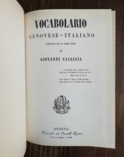 Giovanni casaccia vocabolario usato  Genova