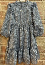 Vestido Tiffany tamanho 4T 110 estrelas azuis e douradas com babados comprar usado  Enviando para Brazil