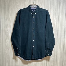 Camisa Tommy Hilfiger ajuste clássico manga longa botão azul marinho e verde tamanho grande comprar usado  Enviando para Brazil