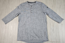 Camisa masculina Under Armour Threadborne ajustada estilo Henley manga 3/4 tamanho LG cinza comprar usado  Enviando para Brazil
