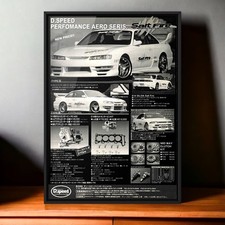 Anos 90 Vintage Ad D.Speed × Nissan Silvia, Peças Aero Mk6 E-S14 200SX 240SX Salt comprar usado  Enviando para Brazil