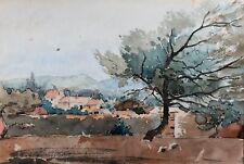 Antique watercolor landscape d'occasion  Expédié en Belgium