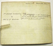 Mortgage document 1835 for sale Mortgage document 1835 for sale  BEXLEY