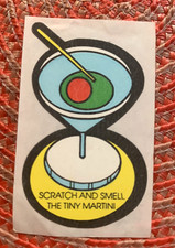 Pegatina vintage de los 80 Scratch Sniff, Martini Cocktail Mello Smello - ¡Buen aroma! segunda mano  Embacar hacia Mexico
