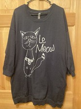 Suéter feminino Melissa McCarthy Seven7 gato 2X cinza Le Meow bolsos de manga comprida comprar usado  Enviando para Brazil