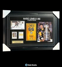 MARIO LEMIEUX ASSINADO CORREIO CANADÁ /566 FOLHA DE LEMBRANÇA EMOLDURADA 31,5" x 21,5" QUADRO comprar usado  Enviando para Brazil