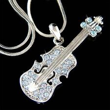 Violino azul bebê violino violoncelo violino violino feito com colar musical de cristal Swarovski comprar usado  Enviando para Brazil