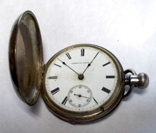 Antigo relógio de bolso 1878 Waltham 18s 15 joias prata esterlina estojo de caça comprar usado  Enviando para Brazil