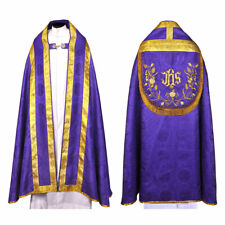 Novo Conjunto Violet Cope & Stole com Bordado IHS, Capa Pluvial, Chape, Far Fronte comprar usado  Enviando para Brazil